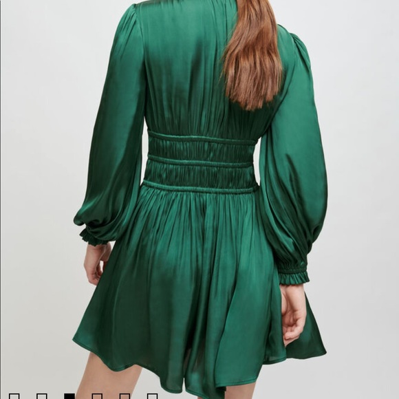 Maje green satin dress size 38 (us 6) - Picture 3 of 5